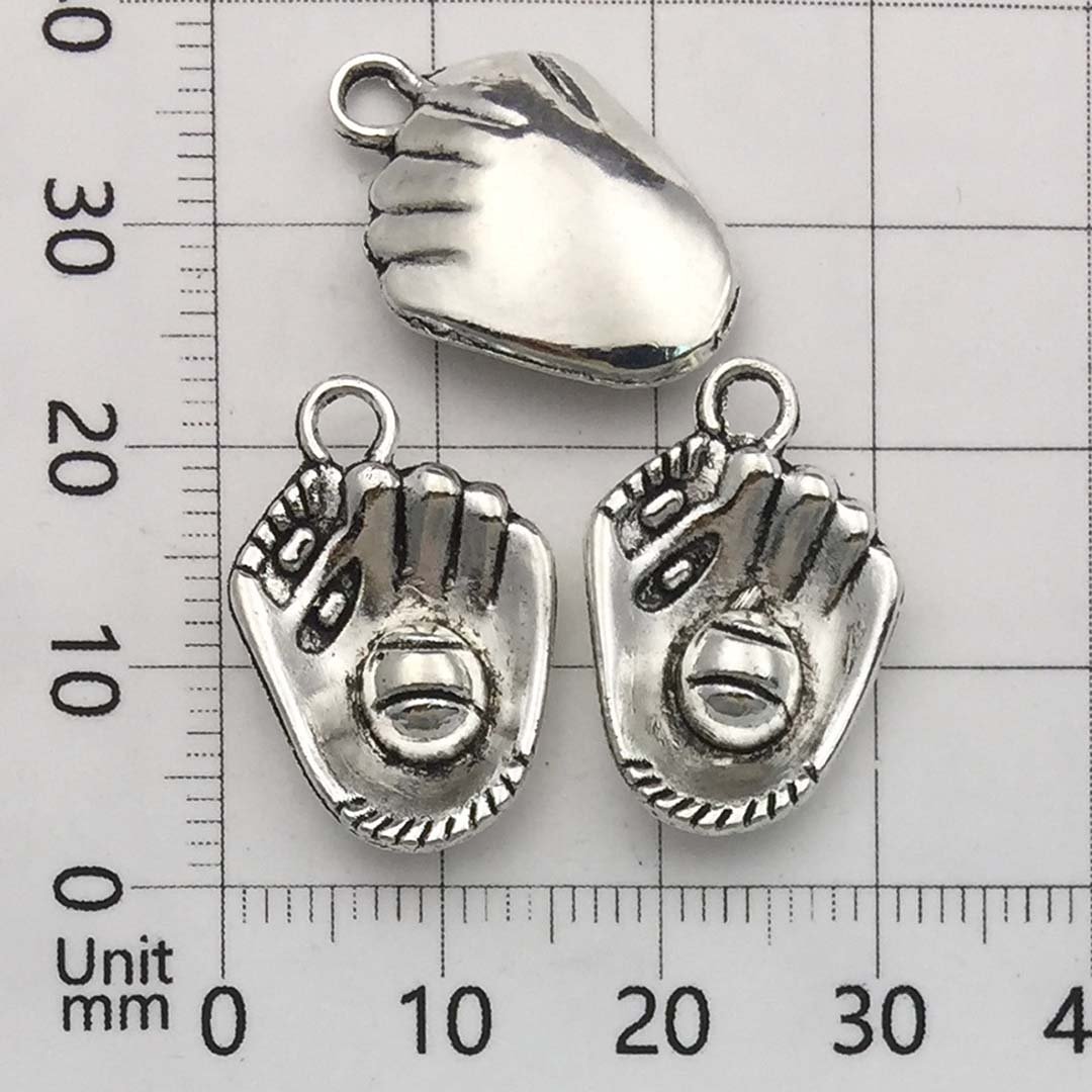 Youdiyla 60pcs Baseball Theme Charms Collection - Mixed Antique